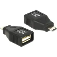 DeLOCK 65549, Micro USB2.0-B, USB2.0-A, Schwarz