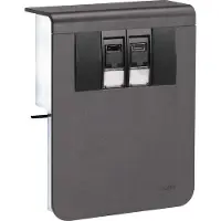 Hager SL201159079011 Geräteträger Datenanschluss 2xCat.6A zu SL 20x115mm graphitschwarz