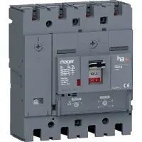 Hager HNT161DR Leistungsschalter h3+ P250 TM ADJ 4P4D N0-100% 160A 40kA FTC
