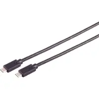 S-Impuls S/CONN maximum connectivity USB-C Verbindungskabel, USB Kabel Typ-C Stecker auf Typ C Stecker, 3.2 Gen 2x2, 100W, 1,5m (13-62155)