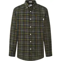 Pepe Jeans für Herren. PM308721 Max grünes Hemd (S), Lässig, Baumwolle, Langarm