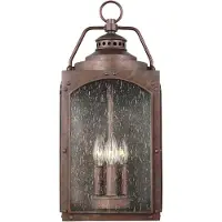 FEISS Elstead Randhurst Außen-Wandleuchte E14 3-fach Kupfer-Oxid IP44 Anti-Meerwasser