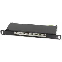 S-Conn S/CONN 08-67050, RJ-45, Cat6a, Schwarz, SPCC, Thermoplastisches Polyester (PBT), Rackeinbau, 0.5U