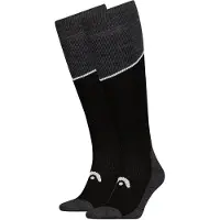 Head Socken , Herren, Gr. 47-49, schwarz (schwarz, grau melange), Materialmix, unifarben mit Farbeinsatz, Socken Socken, mit ergonomischer Passform
