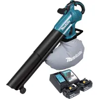 Makita DUB 187 RF2 Akku Laubbläser und Laubsauger 18 V Brushless + 2x Akku 3,0 Ah + Ladegerät