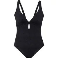 Buffalo Badeanzug "Romance", Damen, Gr. 36, Cup A/B, schwarz, Polyamid, Strukturmuster, Badeanzüge Badeanzug, aus Strukturware