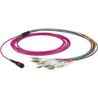 EFB Elektronik MTPF12LCOM3-1 MTP(F)-LC Trunkkabel OM3 12 Fasern Typ B LSZH aqua 1m MTPF12LCOM31