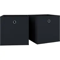 VCM Faltbox "2er Set Faltbox Klappbox Aufbewahrungsbox Boxas", schwarz, B:27cm T:27cm, Aufbewahrungsboxen, Faltbox