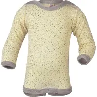 Engel - Baby-Body Langarm Mit Druckverschluss Schulter - Merinounterwäsche Gr 86/92 beige