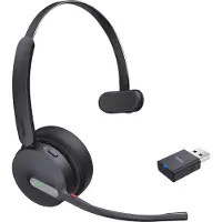 Yealink WH64 Hybrid Mono UC, Kabellos, 20 - 20000 Hz, Büro/Callcenter, 272 g, Kopfhörer, Schwarz