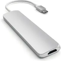 Satechi ST-CMAS, USB 3.2 Gen 1 (3.1 Gen 1) Type-C, Silber, HDMI, USB 3.2 Gen 1 (3.1 Gen 1) Type-A, USB 3.2 Gen 1 (3.1 Gen 1) Type-C, Aluminium, 5 V, 1 A