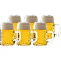 Stölzle Bierkrug STÖLZLE "Bierkrüge Kaiser 0,3 Liter 6er Set transparent", bunt (transparent), Glas, Trinkgefäße, Bierkrug