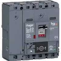 Hager HNS041NC Leistungsschalter h3+ P160 Energy 4P4D N0-50-100% 40A 40kA CTC