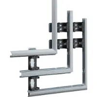 Hager BKIS121305DVERZ Flachwinkel aus Stahlblech zu BKIS 12,5x230mm Oberteil 2x80mm verzinkt
