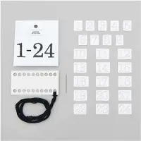 Sonstige Verlage Stick & Stitch Packung Adventskalender Zahlen, schwarz, inkl. wasserlöslicher, bedruckter Stickvorlage