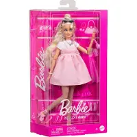 Barbie Fashionistas Deluxe Style-Puppe Nr. 3 mit pastellrosa Barbiecore-Kleid mit überdimensionaler Schleife und blonden Haaren, Modepuppe, Weiblich, 4 Jahr(e), Mädchen, 310 mm, 225 g