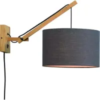 Good&Mojo Wandlampe Andes Naturel S 32x20 Dunkelgrau