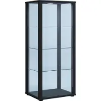 VCM Standvitrine "Holz Glas Stand Vitrine Sammelvitrine Kavisa M", schwarz, B:50cm T:38cm, Obermaterial: 100% Holz Wood., Schränke, Standvitrine