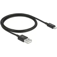 DeLOCK USB Daten- und Ladekabel für iPhone, iPad, iPod schwarz 1 m, 1 m, Lightning, USB A, Männlich, Männlich, Schwarz