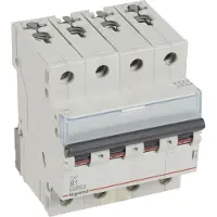 Legrand 404147 TX3 Leitungsschutzschalter B-Charakteristik, 1A, 4-polig, 10kA, 400VAC, 4TE