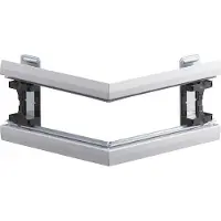 Hager BKIS251303E9016 Außeneck aus Stahlblech zu Brüstungskanal BKIS 25mmx130mm OT 80mm vweiß