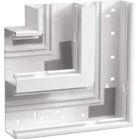 Hager BR652105D9016 Flachwinkel aus Grundprofil zu BR 68x210mm Oberteil 2x80mm in verkehrsweiß