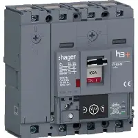 Hager HMS161NC Leistungsschalter h3+ P160 Energy 4P4D N0-50-100% 160A 50kA CTC