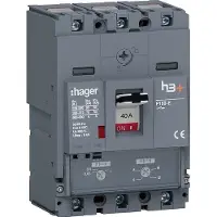 Hager HES040DC Leistungsschalter h3+ P160 TM ADJ 3P3D 40A 70kA CTC