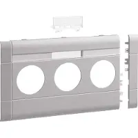 Hager GB120317035 Blende 3-fach Steckdose zu BRA/H/S 120mm beschriftbar anreihbar hfr lichtgrau