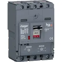 Hager HNS025DC Leistungsschalter h3+ P160 TM ADJ 3P3D 25A 40kA CTC