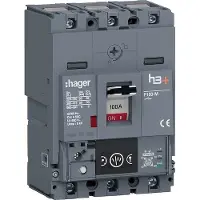 Hager HMS100NC Leistungsschalter h3+ P160 Energy 3P3D 100A 50kA CTC
