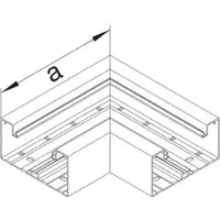 Hager BRA8513059016 Flachwinkel aus Grundprofil zu BRA 85x130mm Oberteil 80mm aus Alu verkehrsweiß
