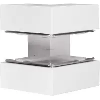 Hager BRS10021039016 Außeneck aus Grundprofil zu BRS 100x210mm Oberteil 80mm Stahlblech verkehrsweiß