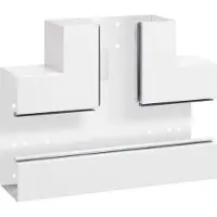 Hager BRS10021089016 T-Stück aus Grundprofil zu BRS 100x210mm Oberteil 80mm Stahlblech verkehrsweiß