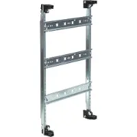 Hager UN04GN Einbausatz, univers, FW, m.Hutschienen u. Haubentürmen, o.Abdeckung, 600x250mm