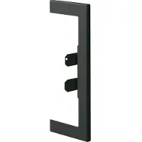 Hager BR65170W9011 Wandanschlussblende zu BR/H/N/A/S 68x170mm OT 80mm aus Stahlblech graphitschwarz