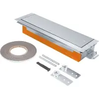 Hager BKWDE400090 Endstück höhenverstellbar mit Wanne/Dichtmöglichkeit Stahl BKWD 400x(90-130)mm