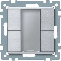 Schneider Electric MTN627660 Taster 2fach plus, aluminium, System M
