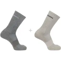 Salomon - Evasion Crew 2-Pack - Multifunktionssocken Gr 39-41 beige