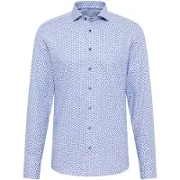 Eterna Langarmhemd "SLIM FIT", Herren, Gr. 43, Normalgrößen, blau (hellblau), 100% Baumwolle, schmal, Manschette, Hemden Langarmhemd, NON IRON (bügelfrei)
