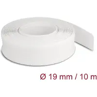 DeLOCK Geflechtschlauch mit Klettverschluss 10 m x 19 mm weiss