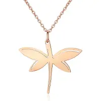 Ailoria Edelstahlkette "Halskette LIBELLULE", Damen, gold (roségold), Halsketten Edelstahlkette