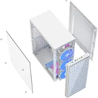 Gembird Fornax 500 Tarn ATX Ingen stromforsyning Hvid - Tower - ATX