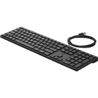 HP Kabelgebundene USB-Tastatur in voller Größe mit Neigungseinstellung, L96909-L31