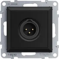 Legrand 765362 SEANO XLR-Dose 3-polig männlich, Schraubklemmen: 0,5 mm2, inkl. Abdeckung, SW