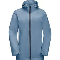 Jack Wolfskin Softshellmantel Desert Wind (winddicht, wasserabweisend) hellblau Damen