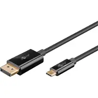 Goobay USB-C-auf-DisplayPort-Kabel, 1 m, schwarz