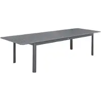 Sweeek - Ausziehbarer Gartentisch aus Aluminium, 10 Plätze - Anthrazit