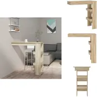 vidaXL Wand-Bartisch Sonoma-Eiche 102x45x103,5 cm Holzwerkstoff - Esstische