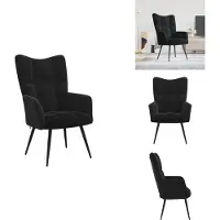 vidaXL Relaxsessel Schwarz Samt - Sessel
